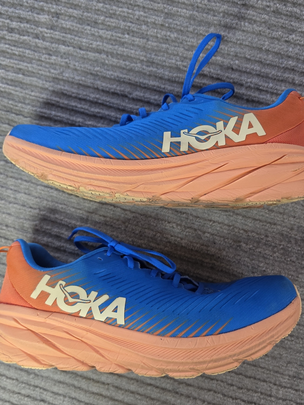 Hoka Bondi 8 Coastal Sky/Vibrant Orange Size 11.5D Men 1123202